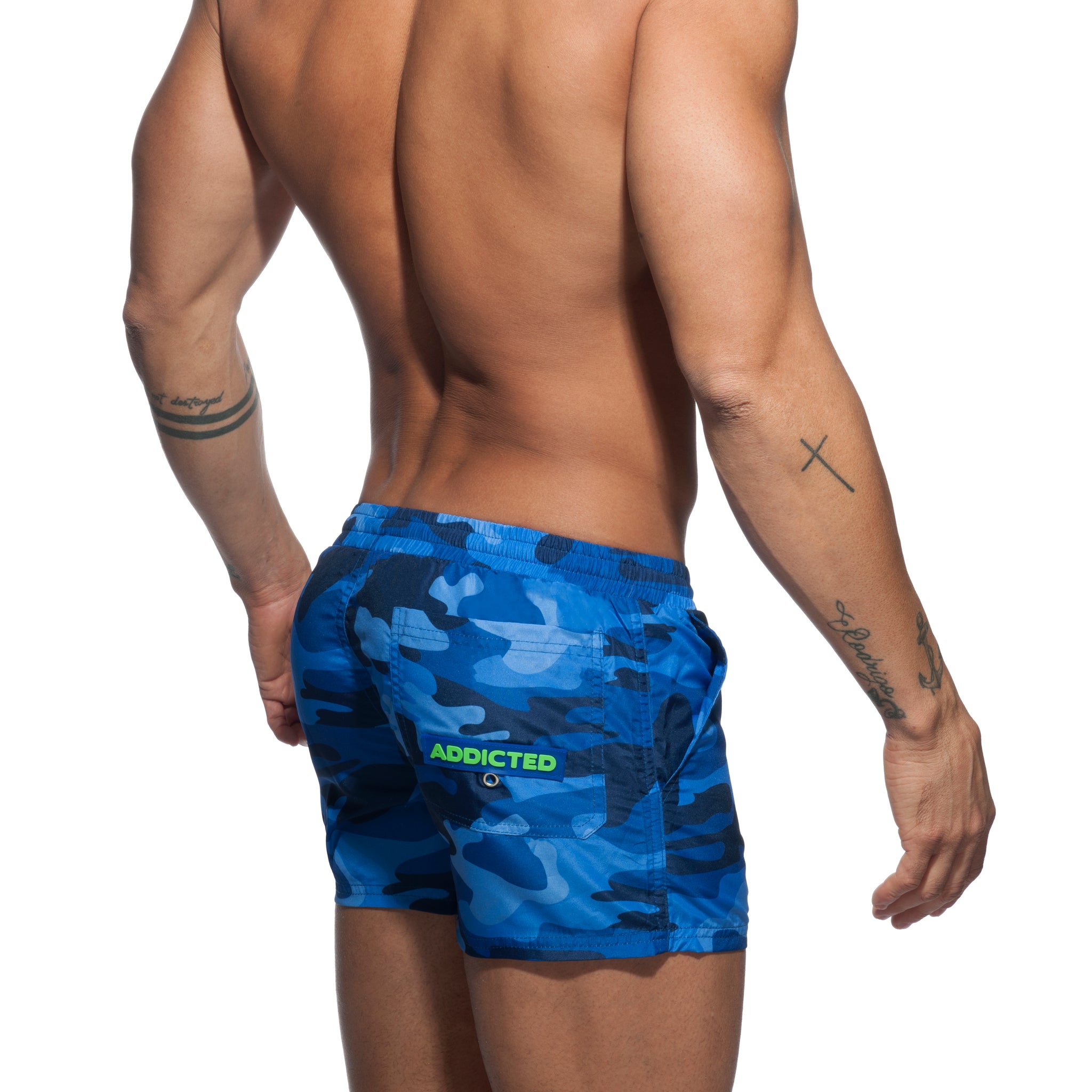 Addicted Camouflage Swimwear Short Navy ADS096