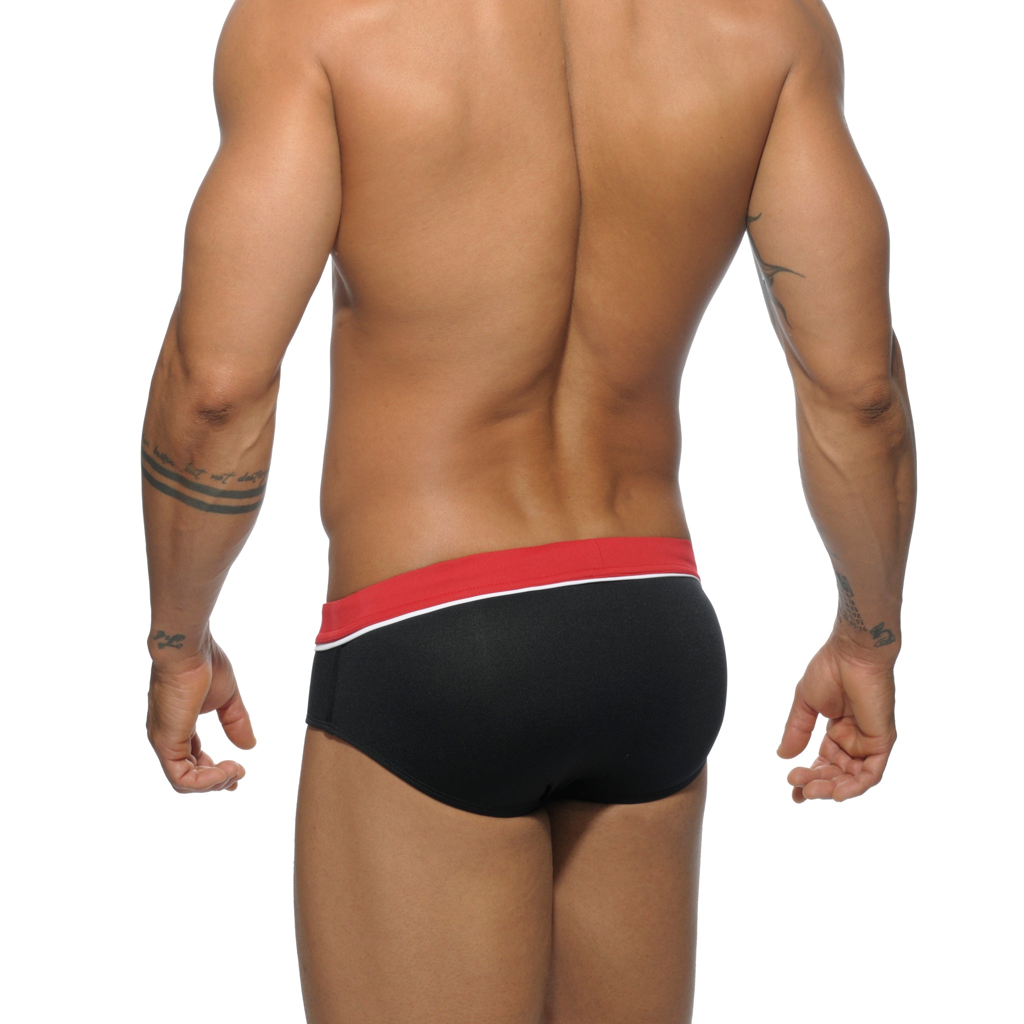 Addicted Sport Detail Binding Brief Black ADS109