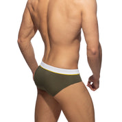 Addicted Sport Detail Binding Brief Khaki ADS109