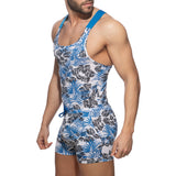 Addicted Tropicana Overalls Royal Blue AD1265