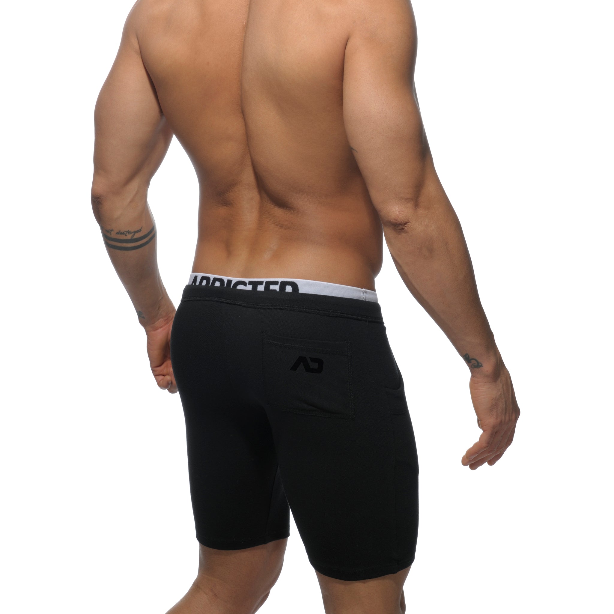 Addicted Combined Waistbrand Knee Pant Black AD417