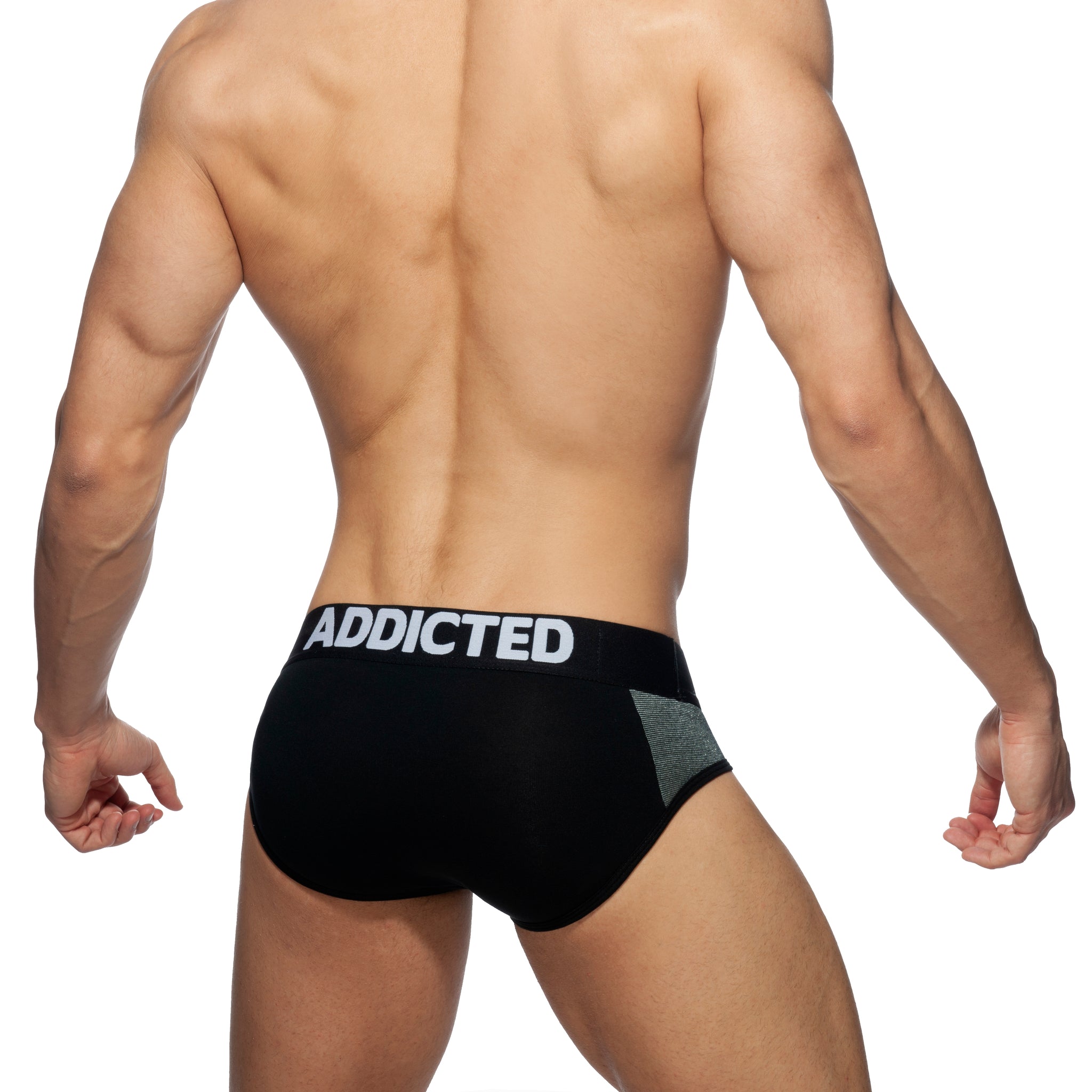 Addicted Mini Stripes Brief Black AD902