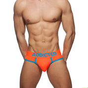 Addicted Neon Cockring Swimderwear Brief Neon Orange AD917