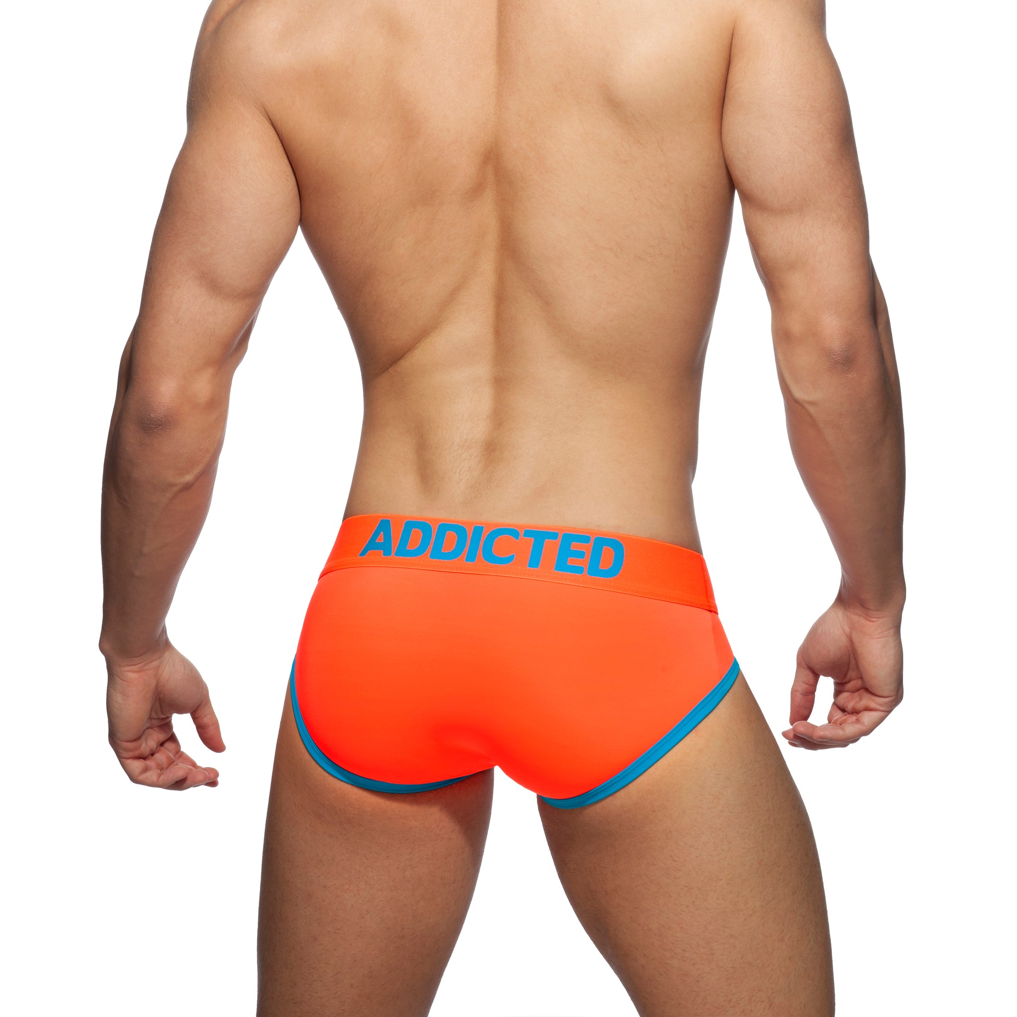 Addicted Neon C-Ring Swimderwear Brief Neon Orange AD917