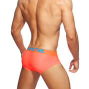 Addicted Ring Up Neon Mesh Brief Neon Orange AD951