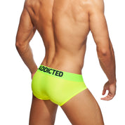 Addicted Ring Up Neon Mesh Brief Neon Yellow AD951