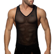 Addicted Mesh Sleeveless Hoody Black AD968