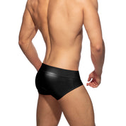 Addicted Neon Shiny Brief Black AD987