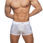 Addicted Glitter Shorts White ADF186