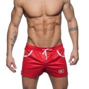 Addicted Mesh Rainbow Short Red ADS178