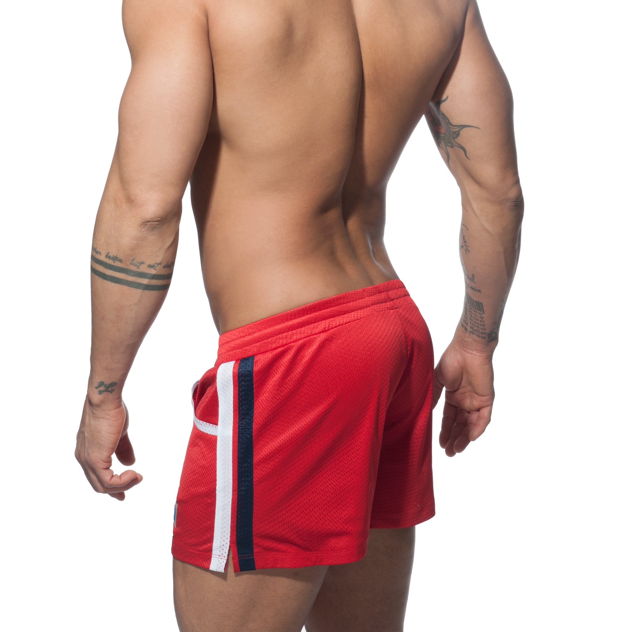 Addicted Mesh Rainbow Short Red ADS178