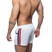 Addicted Mesh Rainbow Short White ADS178