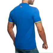 Addicted Rainbow Polo Shirt Royal Blue AD960