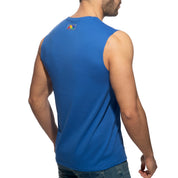 Addicted Rainbow Tape Tank Top Royal Blue AD992