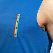 Addicted Rainbow Tape Tank Top Royal Blue AD992