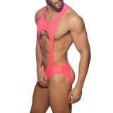 Addicted Sexy Mesh Singlet Neon Pink ADP03