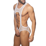 Addicted Sexy Mesh Singlet White ADP03