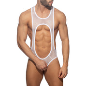 Addicted Sexy Mesh Singlet White ADP03