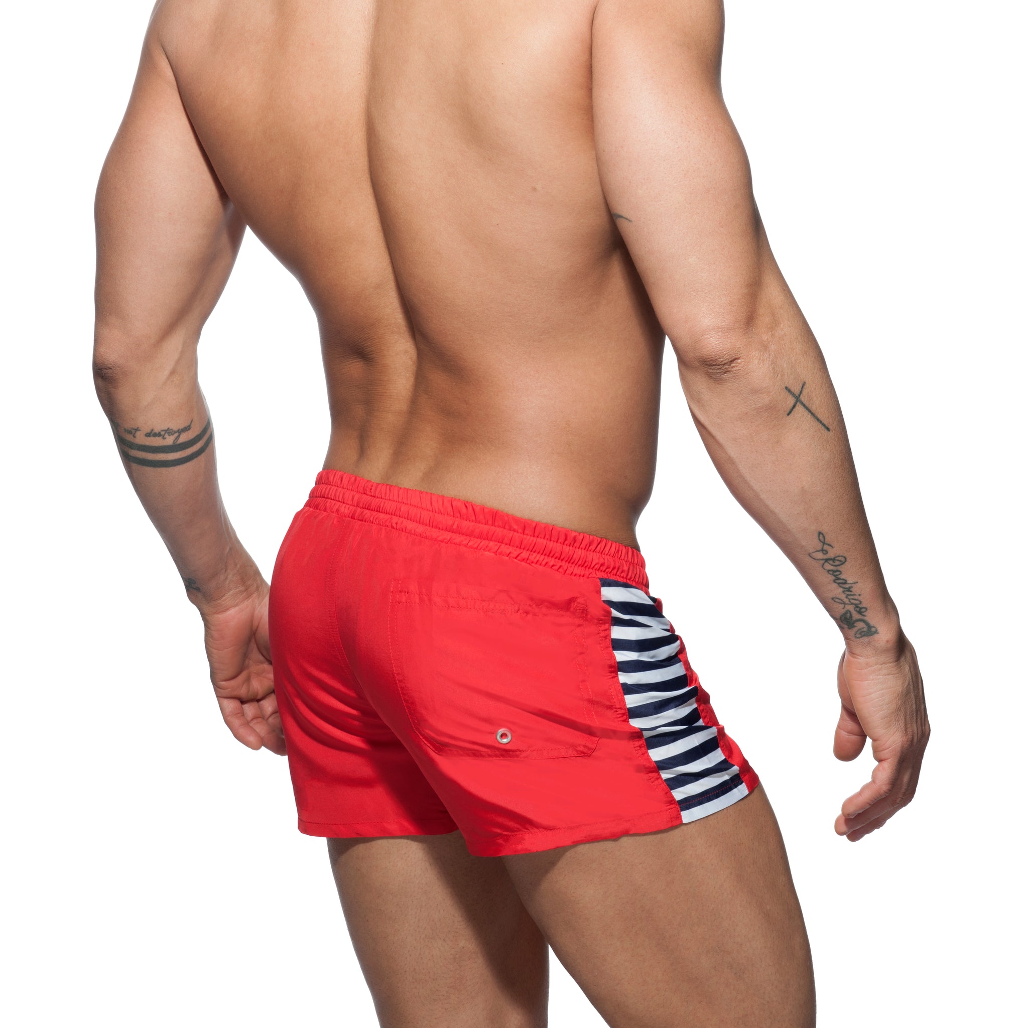 Addicted Sailor Stripes Short Red ADS177