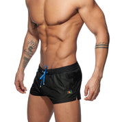 Addicted Rainbow Swim Short Black ADS197