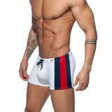 Addicted Stripes Basic Swim Boxer White ADS213