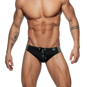 Addicted Stripes Basic Swim Brief Black ADS211