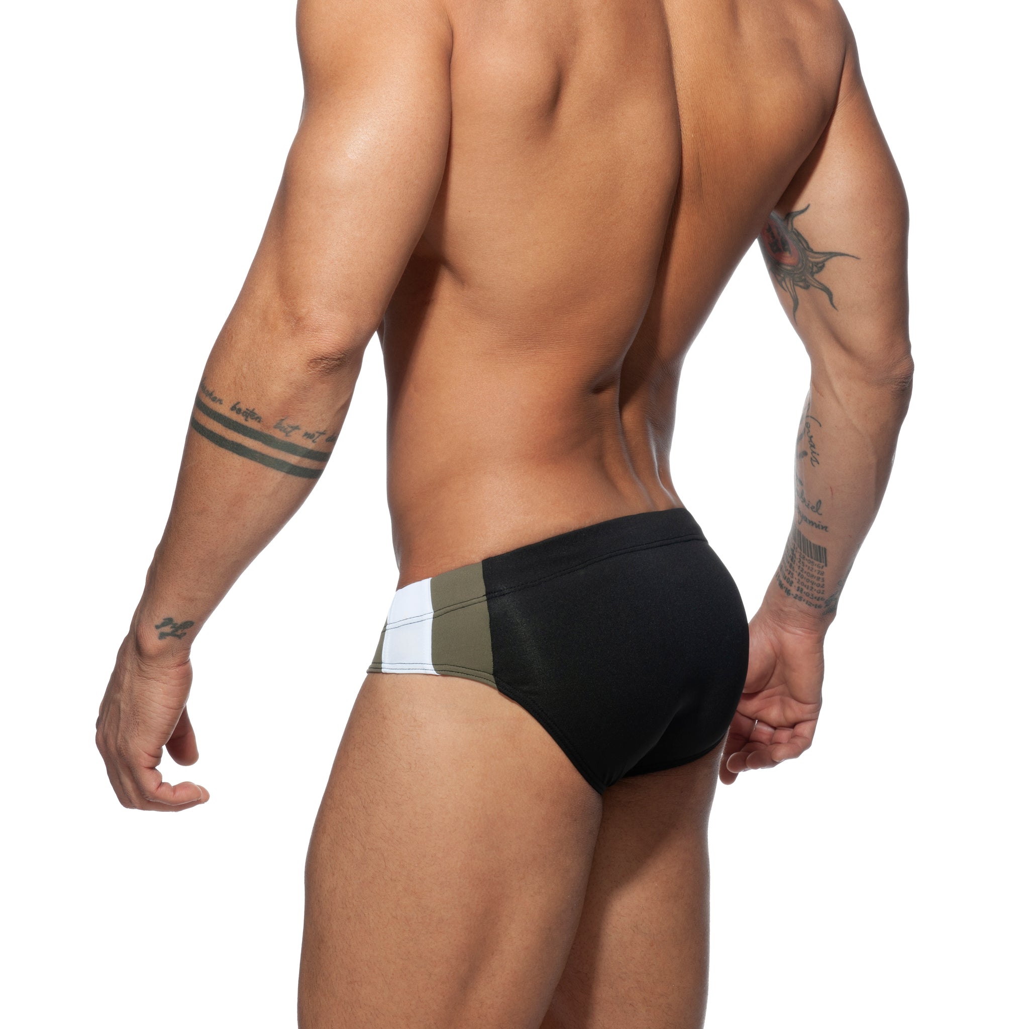 Addicted Stripes Basic Swim Brief Black ADS211