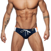 Addicted Stripes Basic Swim Brief Navy ADS211