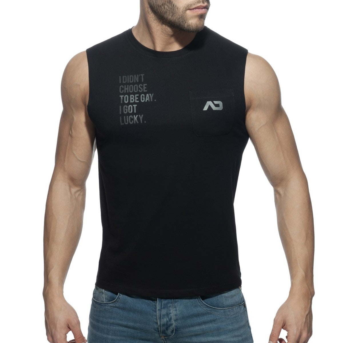 Addicted Proud 2 Be Gay Tanktop Black AD959