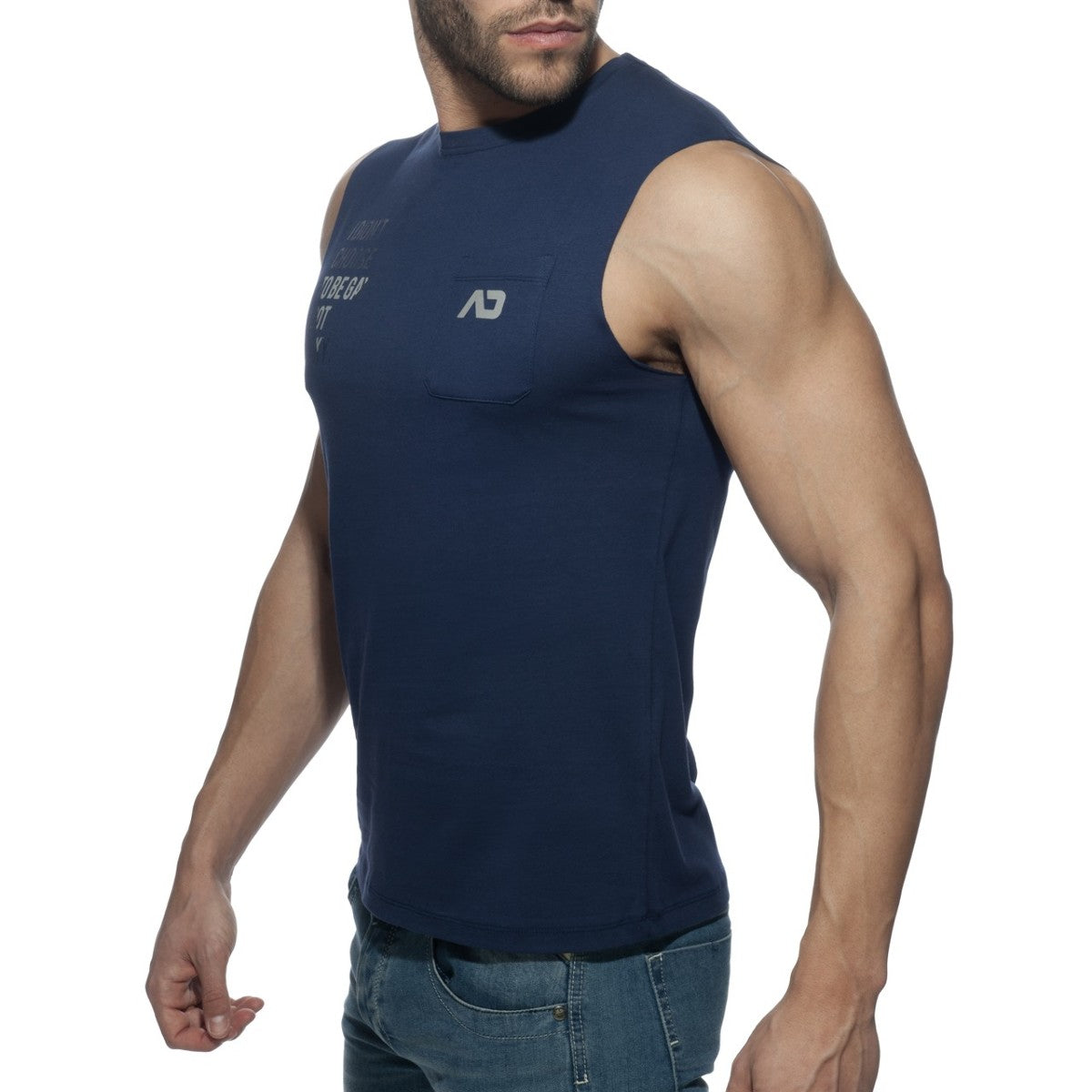 Addicted Proud 2 Be Gay Tanktop Navy AD959