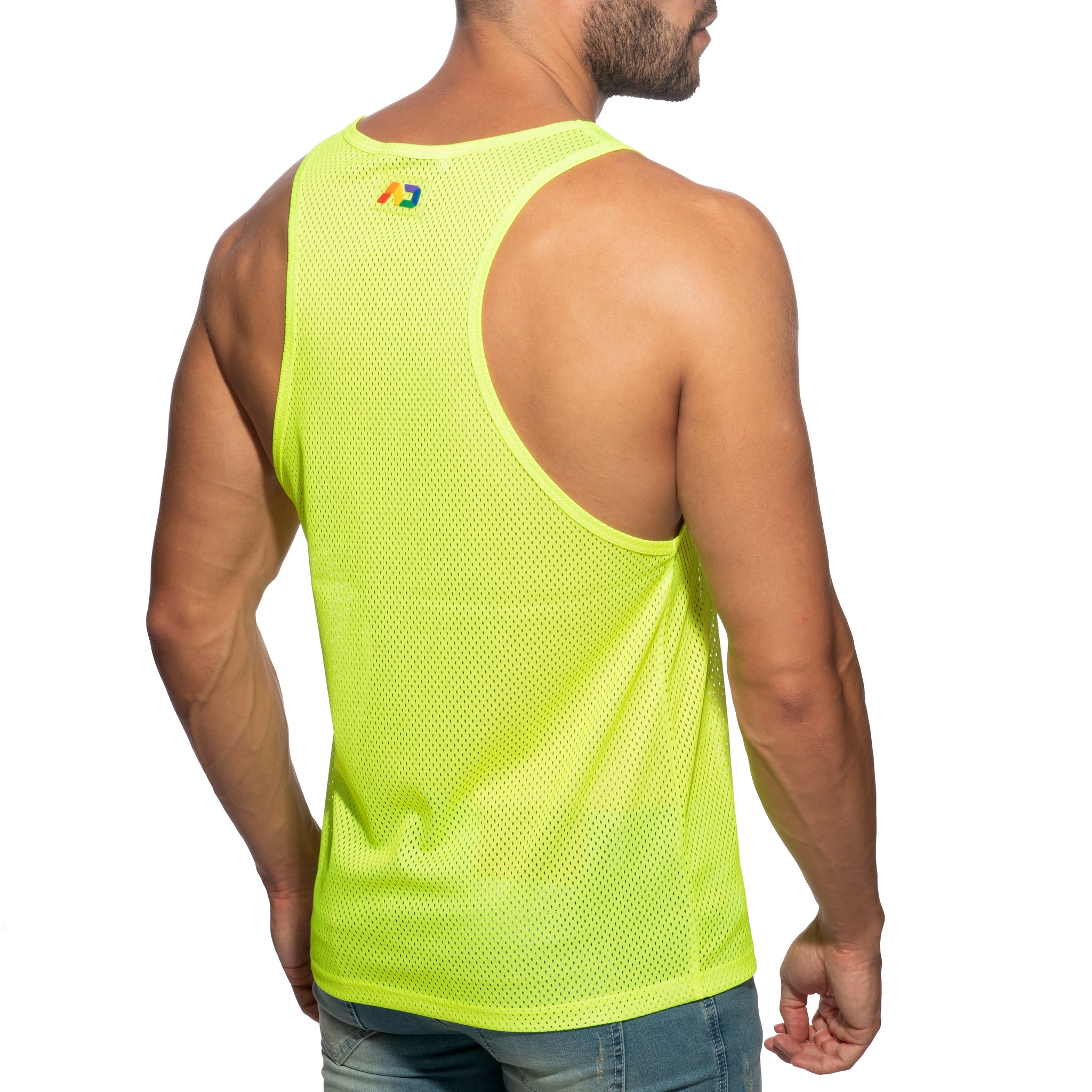 Addicted Mad Pride Mesh Tank Top Neon Green PU455