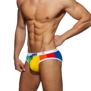 Addicted Rainbow Swim Brief White ADS238