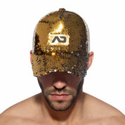 Addicted Sequins Cap Gold AD1201