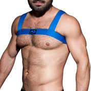 AD Fetish Basic Elastic Harness Royal Blue ADF104