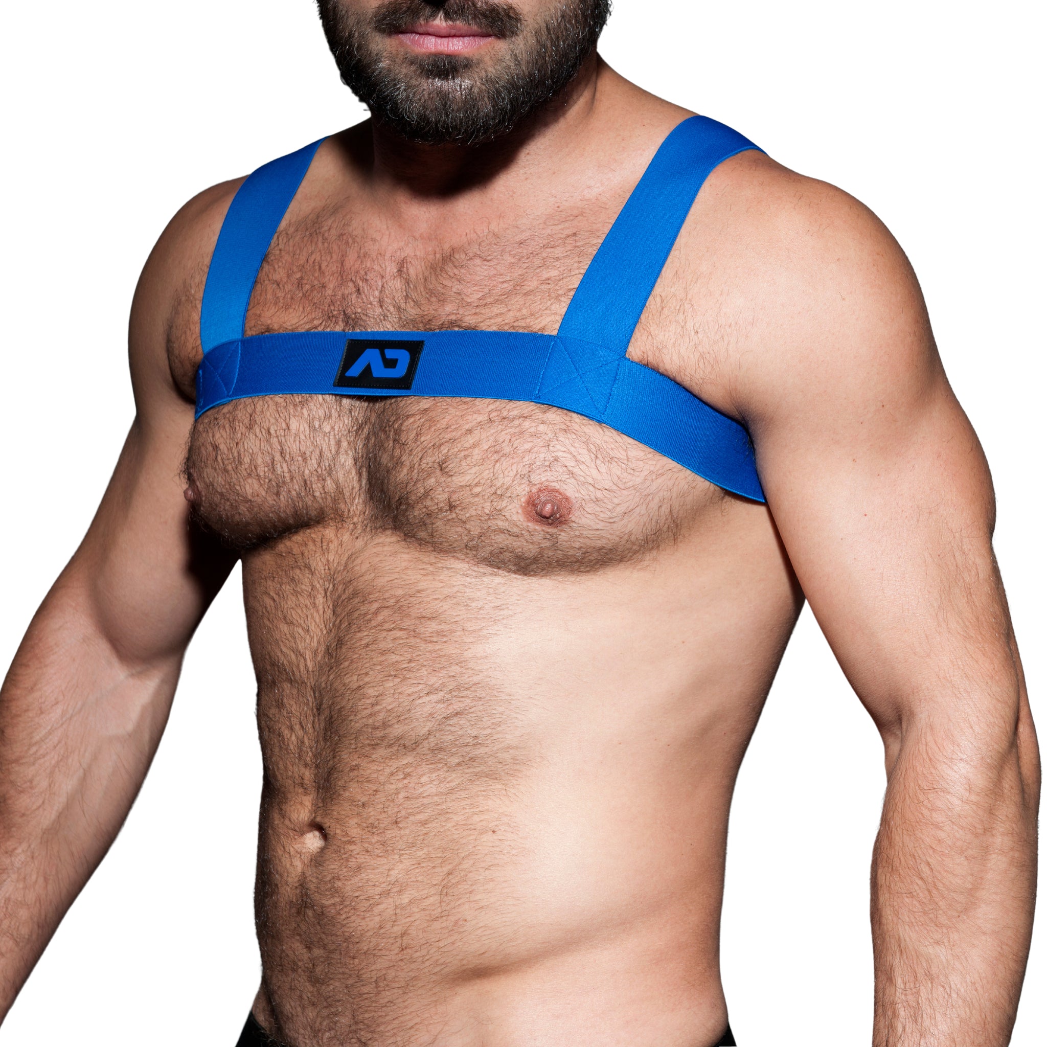 AD Fetish Basic Elastic Harness Royal Blue ADF104