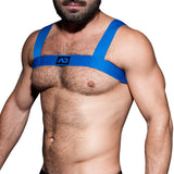 AD Fetish Basic Elastic Harness Royal Blue ADF104