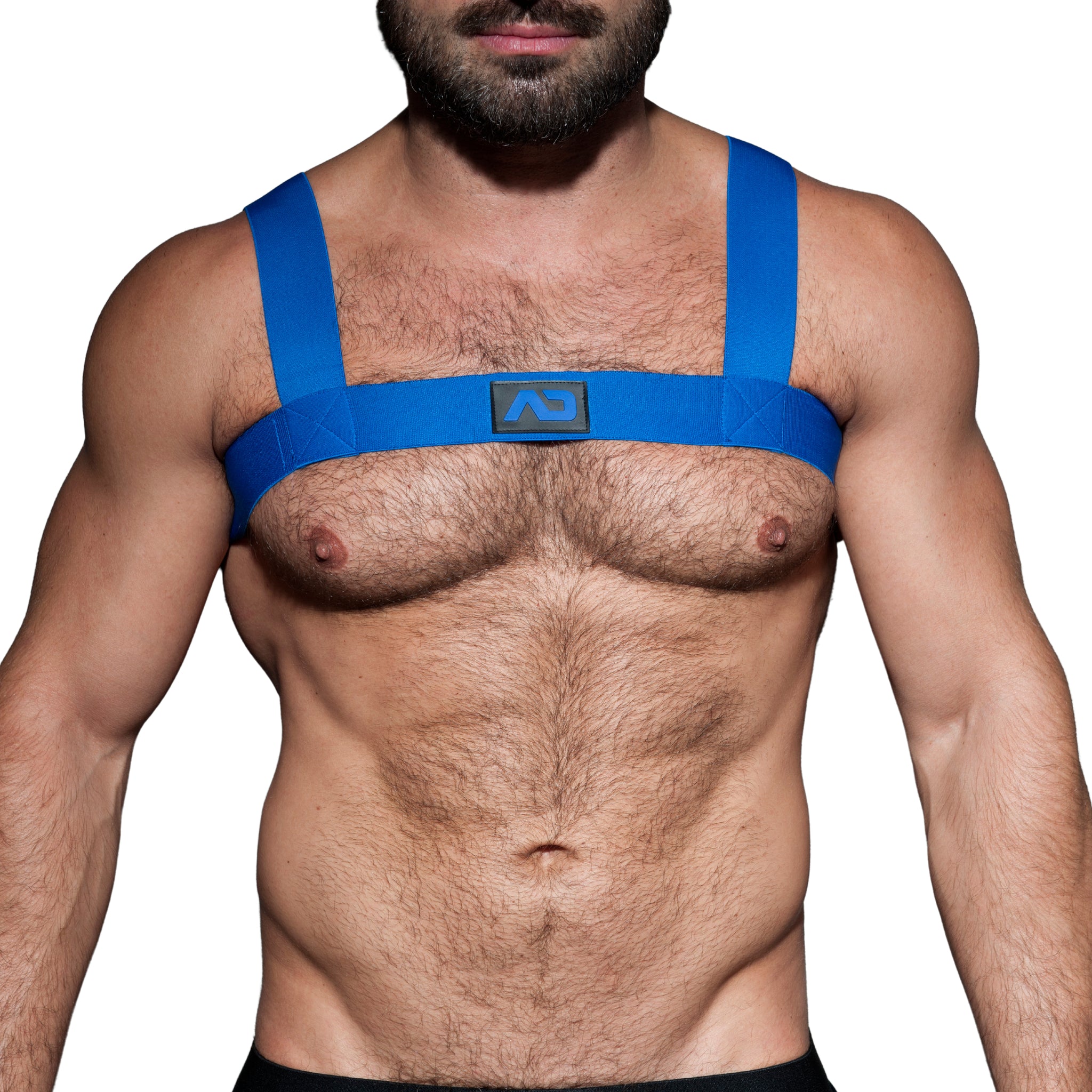 AD Fetish Basic Elastic Harness Royal Blue ADF104