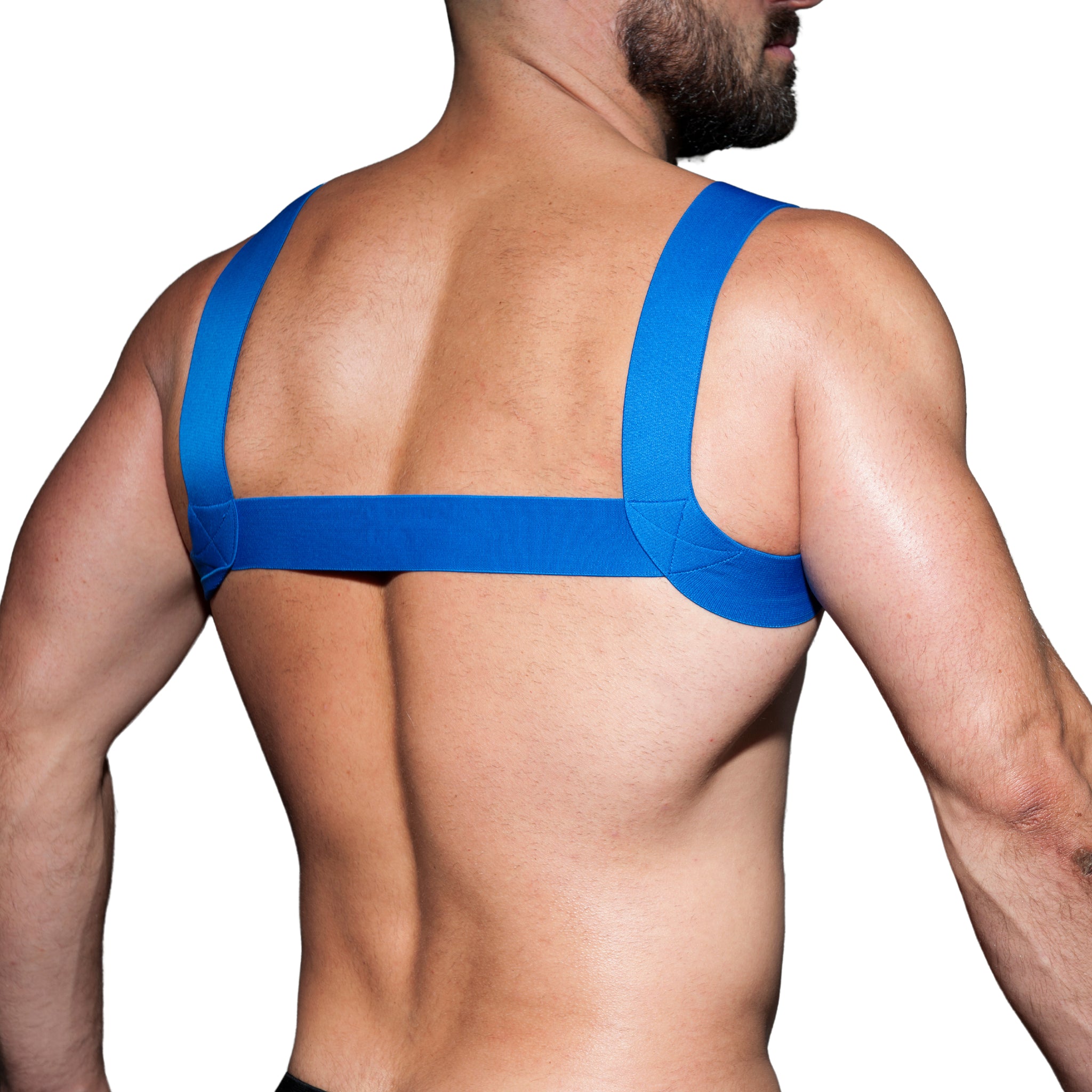 AD Fetish Basic Elastic Harness Royal Blue ADF104