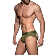 AD Fetish Bottomless Brief Khaki ADF92