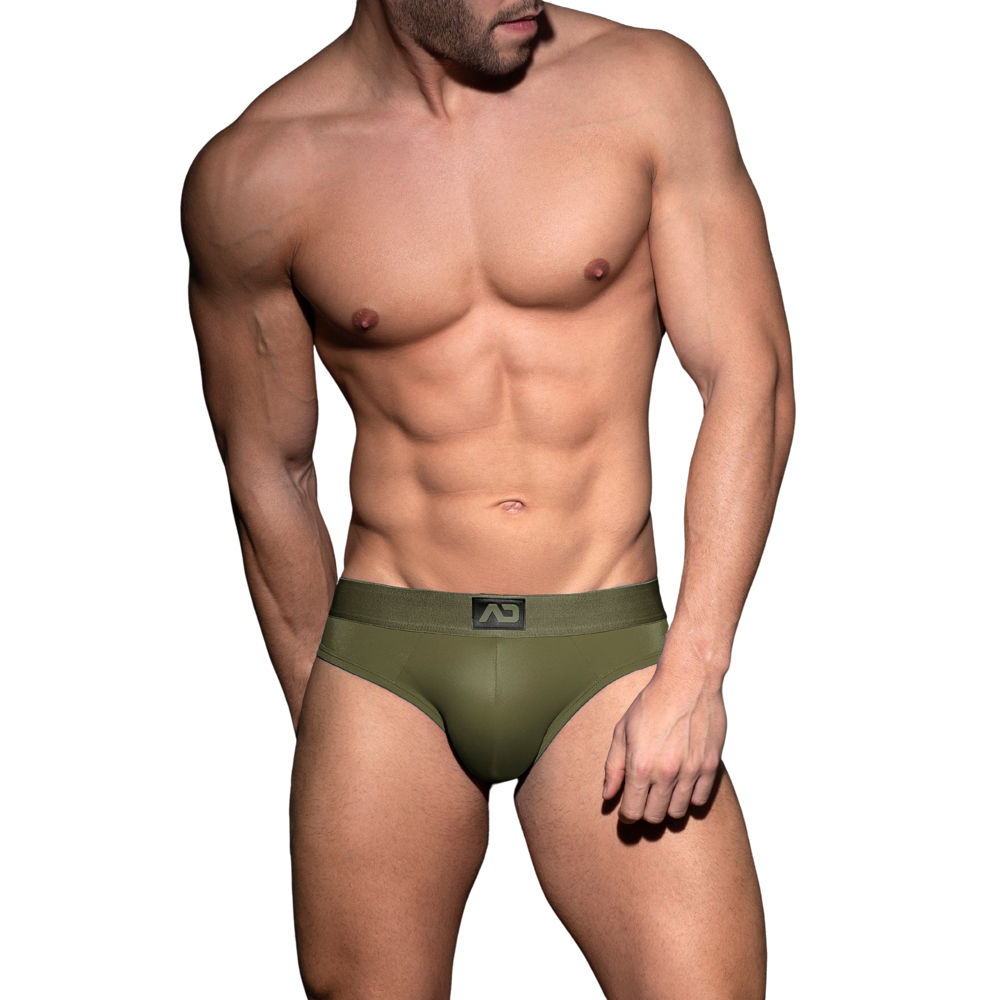 AD Fetish Bottomless Brief Khaki ADF92