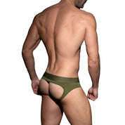 AD Fetish Bottomless Brief Khaki ADF92