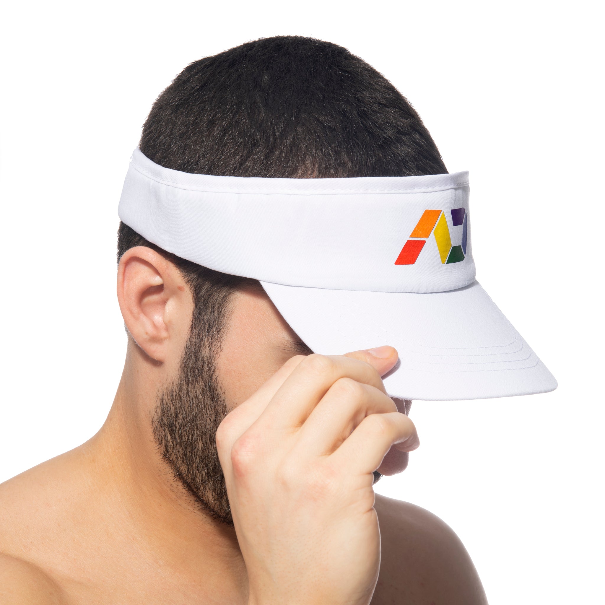 Addicted AD Rainbow Tennis Cap White AD1164