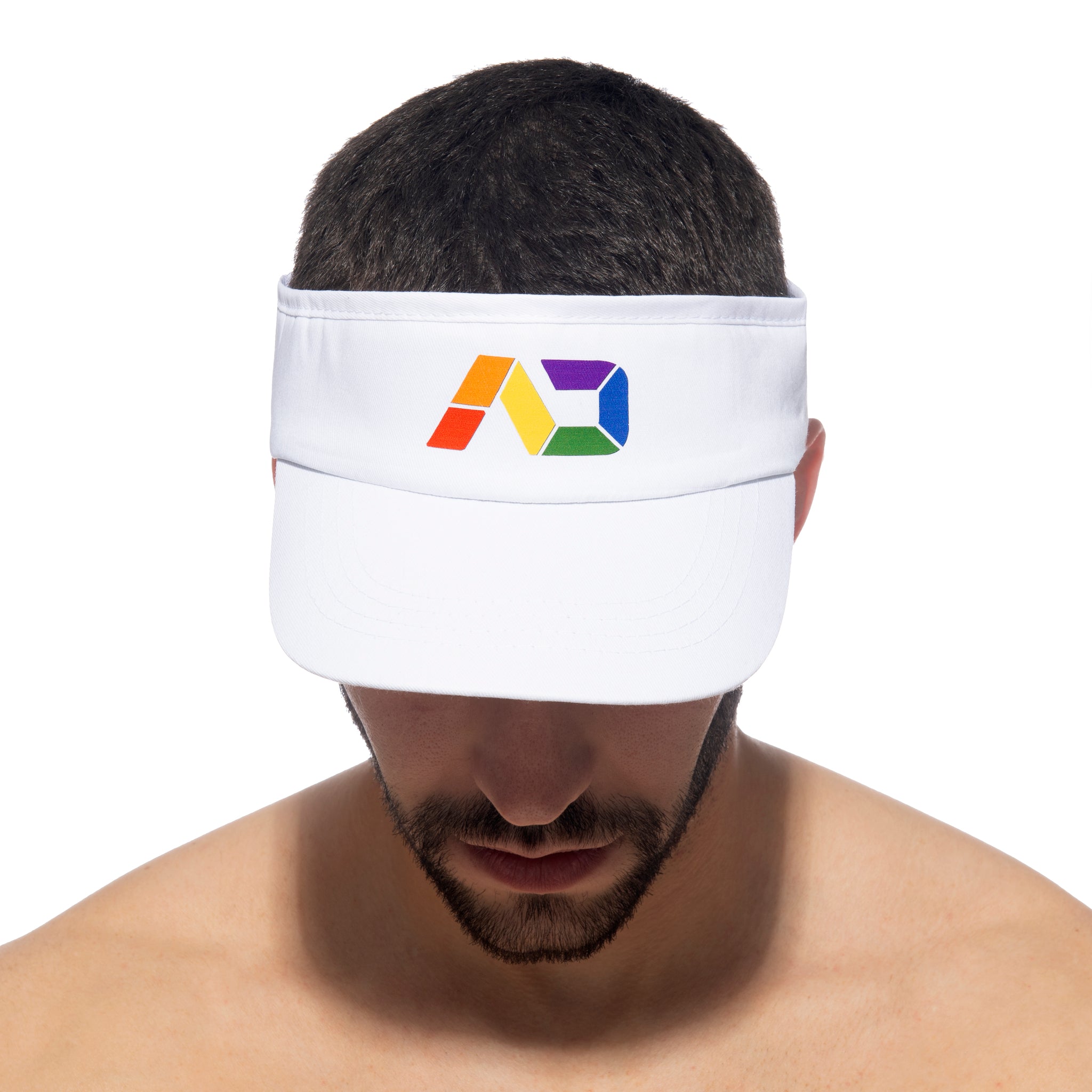 Addicted AD Rainbow Tennis Cap White AD1164