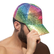 Addicted Glitter Multicolour Cap Neon Pink AD1185