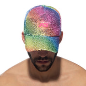 Addicted Glitter Multicolour Cap Neon Pink AD1185