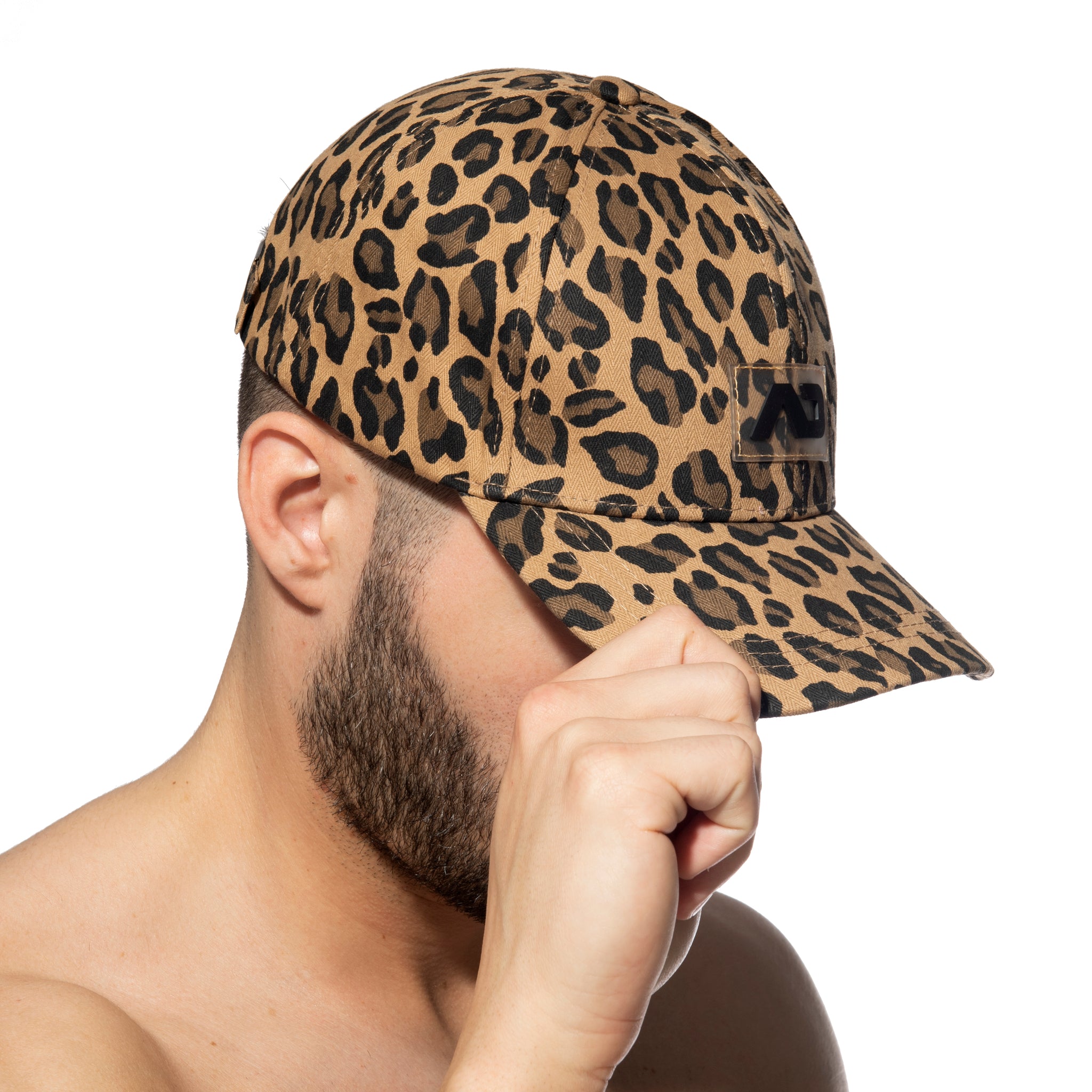 Addicted Leopard Print Cap Brown AD1197