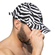 Addicted Zebra Print Cap Black AD1196