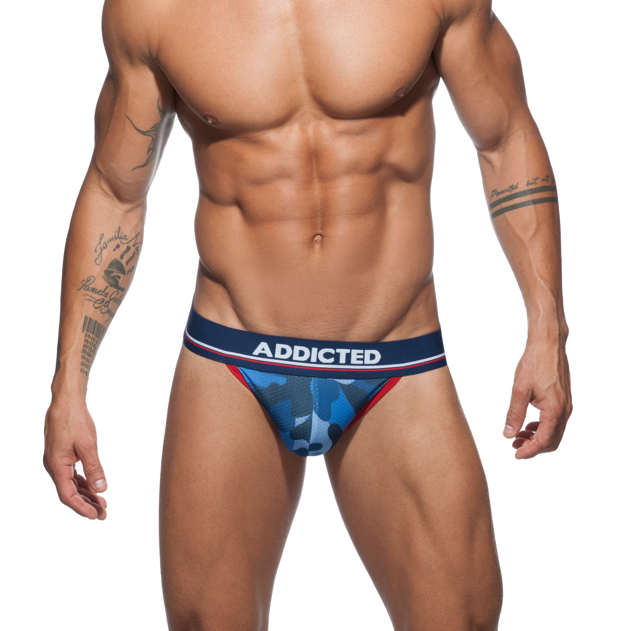 Addicted 3 Pack Camo Mesh Jock Push Up Multi AD700P