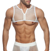 Addicted AD Party Zip Harness White AD854