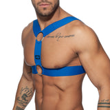 AD Fetish Double Ring Harness Royal Blue ADF116